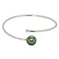 Cleo - Tahitian Pearl Sterling Silver Bangle
