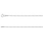 Figaro - 1.30mm Rhodium Silver Chain