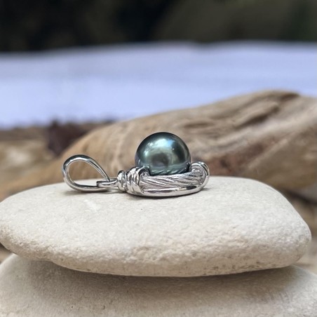 Calypso - Or 750 - Perle de Tahiti 9.78mm - Bleue