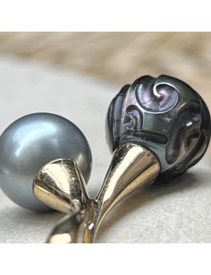 meaning you and me gold pendant tahitian cultured pearls price - perla tahiti