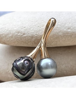 meaning you and me gold pendant tahitian cultured pearls price - perla tahiti