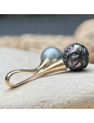 meaning you and me gold pendant tahitian cultured pearls price - perla tahiti - what is the best gift for valentine's day ?