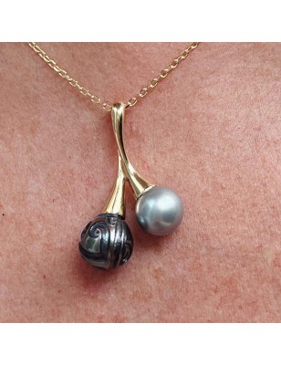 signification toi et moi en pendentif or perles de culture de Tahiti prix - quel bijou offrir pour la saint valentin ?