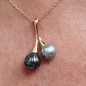 Union - Blue Lagoon and Peacock Tahitian Pearls - 18K Gold