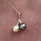 Union - Australian Gold Pearl and Tahitian Pearl - 18K Gold