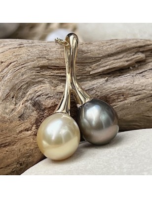 price you and me australian pearl gold pendant tahitian cultured pearls meaning - perla Tahiti - valentine's day