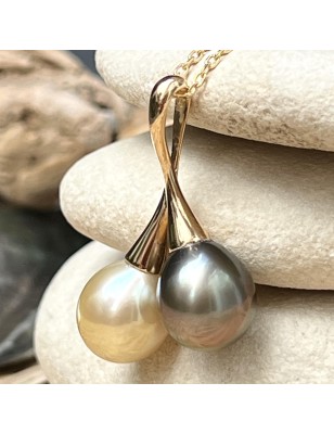 price you and me australian pearl gold pendant tahitian cultured pearls meaning - perla Tahiti - valentine's day