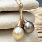 Union - Australian Gold Pearl and Tahitian Pearl - 18K Gold