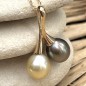 Union - Australian Gold Pearl and Tahitian Pearl - 18K Gold