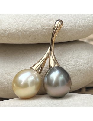 price you and me australian pearl gold pendant tahitian cultured pearls meaning - perla Tahiti - valentine's day