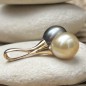 Union - Australian Gold Pearl and Tahitian Pearl - 18K Gold