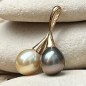 Union - Australian Gold Pearl and Tahitian Pearl - 18K Gold
