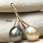 Union - Australian Gold Pearl and Tahitian Pearl - 18K Gold