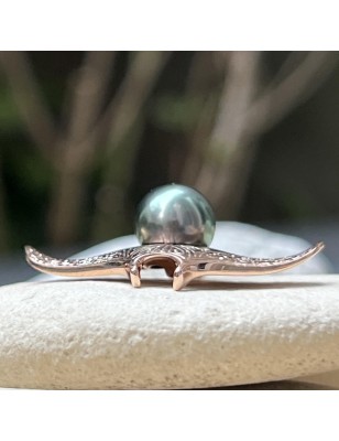 manta ray gold pendant Tahitian cultured pearl price - perla Tahiti - tahitian jewerly - tahitian jewerly stores