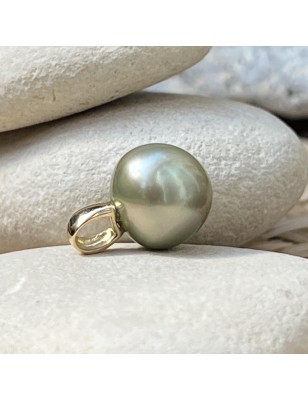 green lagoon tahitian cultured pearl gold pendant price - perla Tahiti