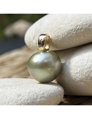 green lagoon tahitian cultured pearl gold pendant price - perla Tahiti