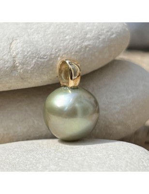 green lagoon tahitian cultured pearl gold pendant price - perla Tahiti