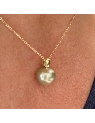green lagoon tahitian cultured pearl gold pendant price - perla Tahiti