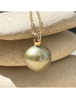 prix pendentif or perle de culture de Tahiti vert lagon Bora-Bora