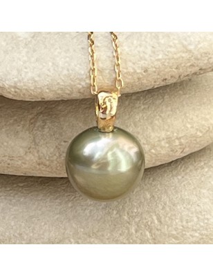 prix pendentif or perle de culture de Tahiti vert lagon Bora-Bora