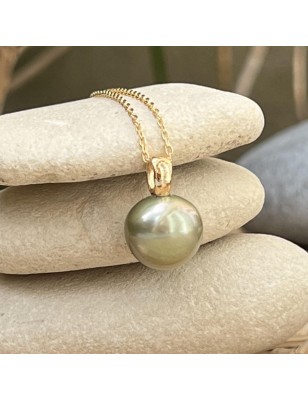 prix pendentif or perle de culture de Tahiti vert lagon Bora-Bora