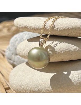 prix pendentif or perle de culture de Tahiti vert lagon Bora-Bora