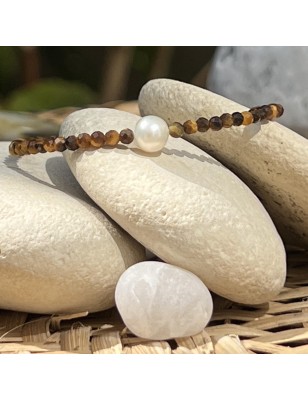 pouvoir oeil de tigre bracelet perle d'eau douce bienfait