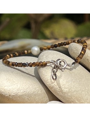 pouvoir oeil de tigre bracelet perle d'eau douce bienfait
