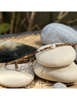 Pulsera con perla de Tahití
