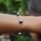 Bracelet Or 18 Carats - 4 Perles de Tahiti - 9/10mm