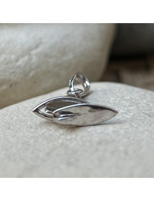 sailboat pendant in rhodium-plated sterling silver price - sailing boat pendant