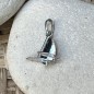 Segelboot-Anhänger – rhodiniertes 925er Sterlingsilber