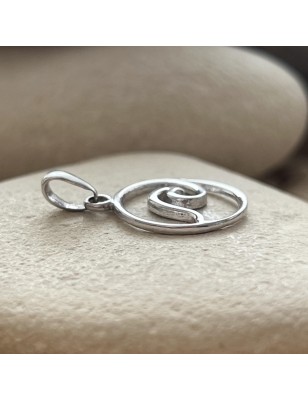pendentif vague argent motif océan en pendentif