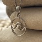 Moana - Wave Pendant - Rhodium Silver