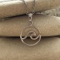 Moana - Pendentif Vague - Argent Rhodié
