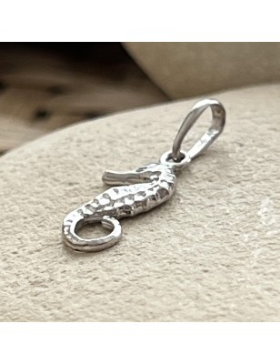 Pendentif argent rhodié hippocampe
