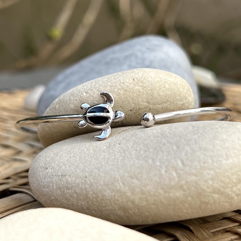 Turtle Rhodium Silver Bracelet