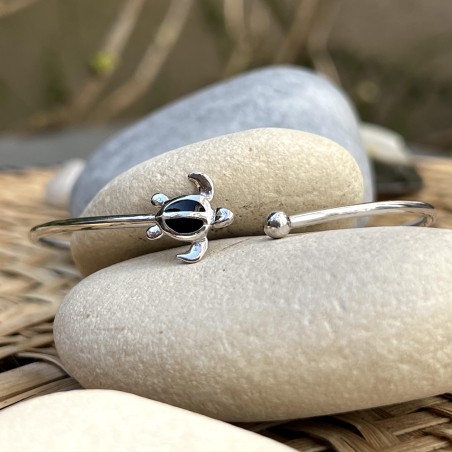 signification tortue en bracelet argent femme perle de culture de Tahiti prix