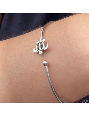signification tortue en bracelet argent femme perle de culture de Tahiti prix