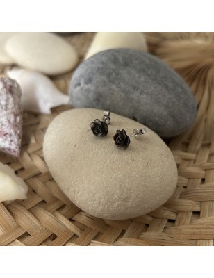 prix achat boucles d'oreilles fleur nacre