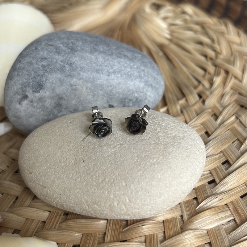 Mother-of-pearl Earrings - Rhodium Silver