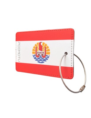 étiquette de bagage Tahiti accessoire pour valise drapeau Polynésie