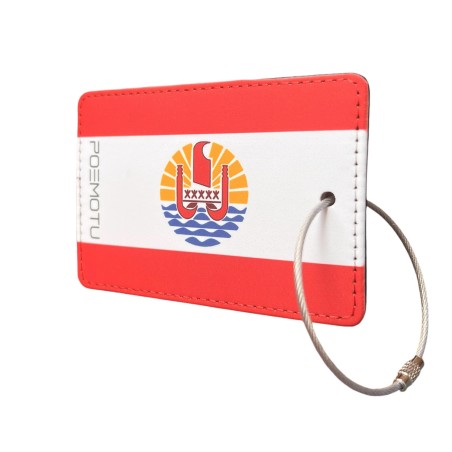 étiquette de bagage Tahiti accessoire pour valise drapeau Polynésie
