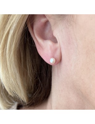 Pendientes de perlas de agua dulce