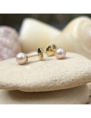 Pendientes de perlas de agua dulce