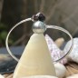 Sterling silver Tahitian pearls bangle bracelet