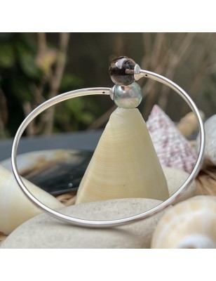 vertu quartz fumé bracelet argent perle de culture de tahiti prix