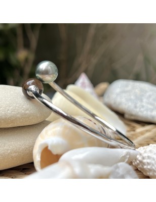 vertu quartz fumé bracelet argent perle de culture de tahiti prix