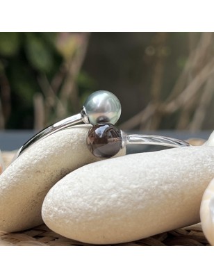 vertu quartz fumé bracelet argent perle de culture de tahiti prix
