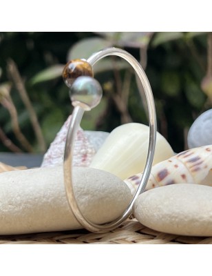 oeil de tigre en bracelet argent perle de culture de Tahiti signification - quel bijou offrir à la saint valentin ?